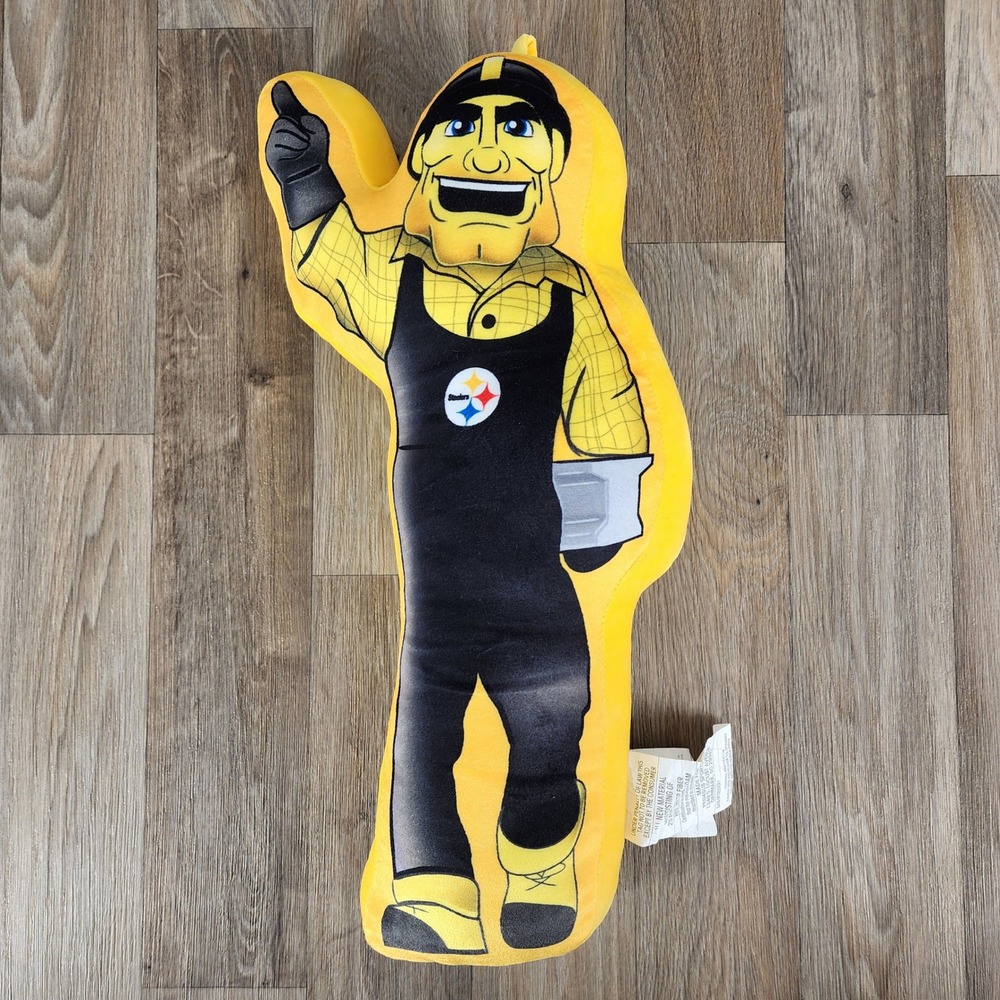 Pegasus Sports NFL Pittsburgh Steelers Steely McBeam Mascot Plush Pillow 22 Inch